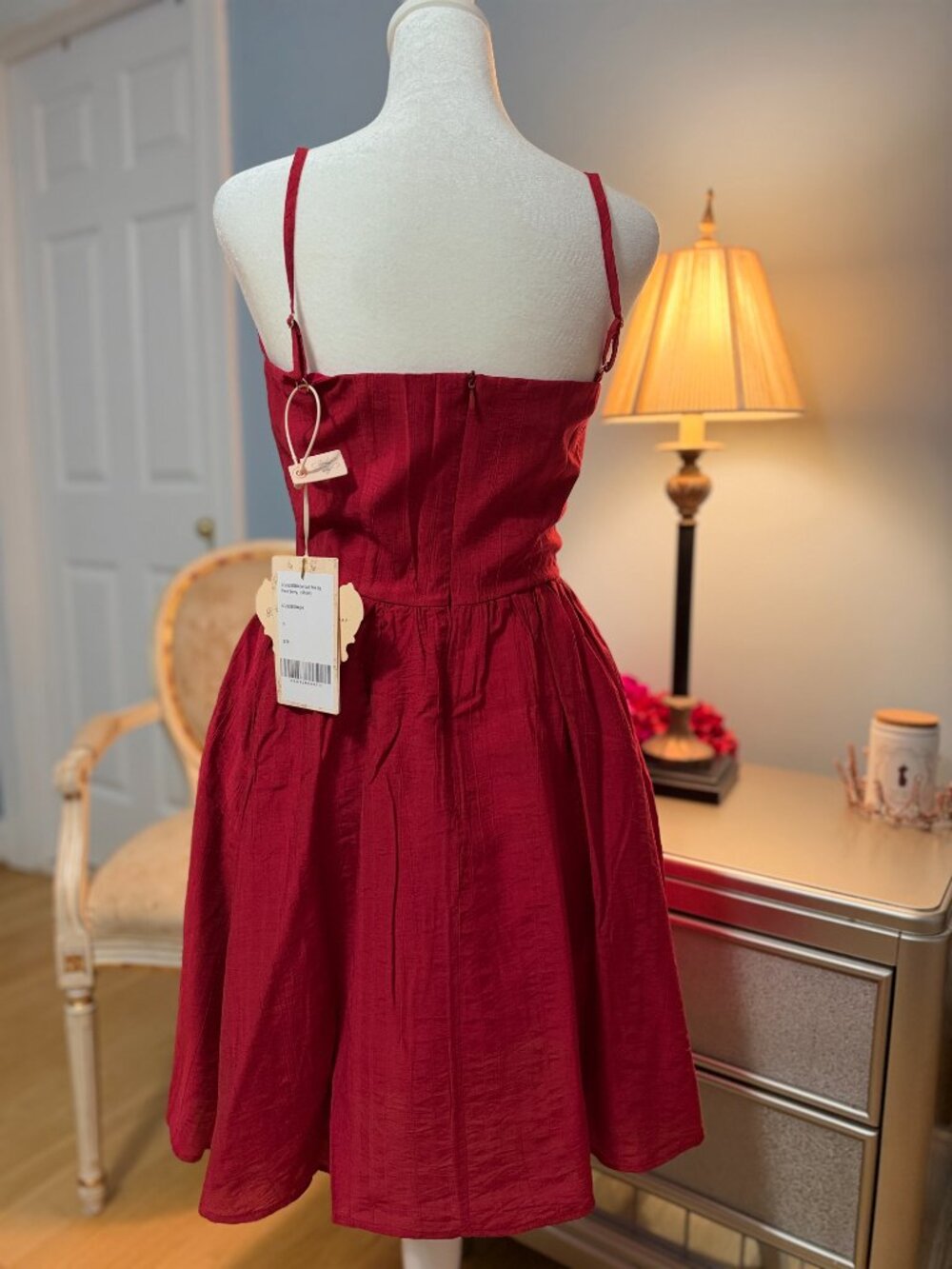 Lacemade Call Me By Your Berry Red Dress, S, New w/Tags - Picture 5 of 7